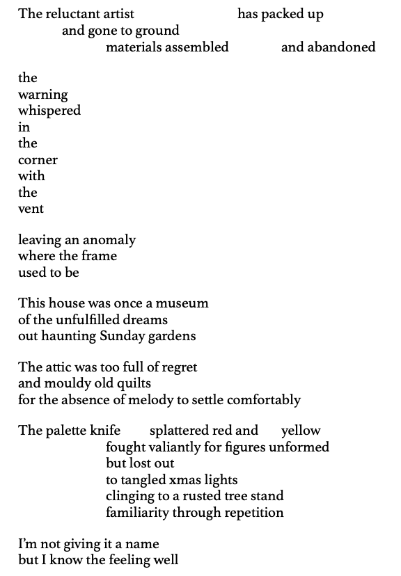 Screenshot to show proper visual formatting of the poem.